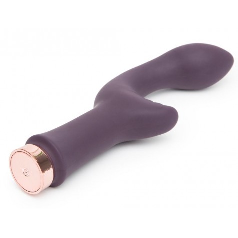 Фиолетовый вибратор Lavish Attention Rechargeable Clitoral & G-Spot Vibrator - 18,4 см.